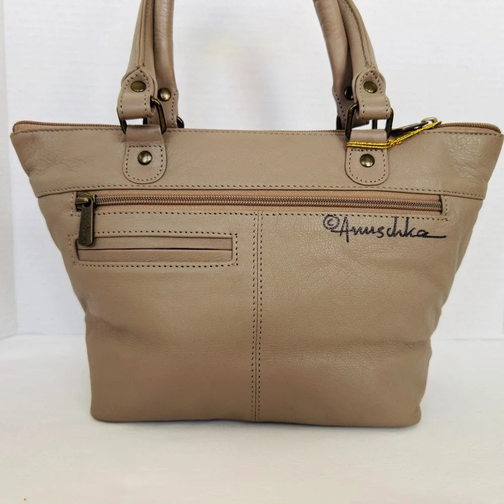 Anuschka Satchel Crossbody NEW with Tags 540-DRD-0 Dreamy Dahlias Bronze Signed